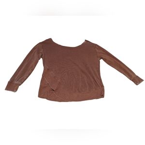 Fleece Sweatshirt Off Shoulder Oversized Top Soft Cozy Cotton Blend